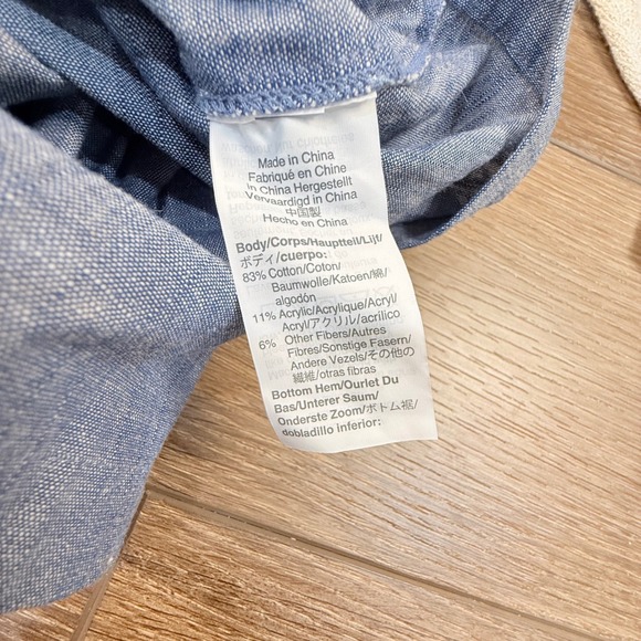 Crewcuts Girls Sweater Chambray Dress Long Sleeve Gold Threading 6 NWT Ruffle - Picture 12 of 14